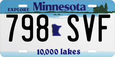 MN license plate 798SVF