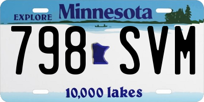 MN license plate 798SVM