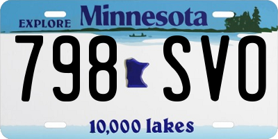 MN license plate 798SVO
