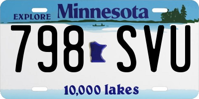 MN license plate 798SVU