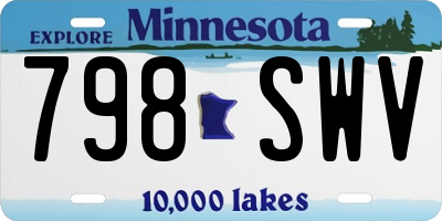 MN license plate 798SWV