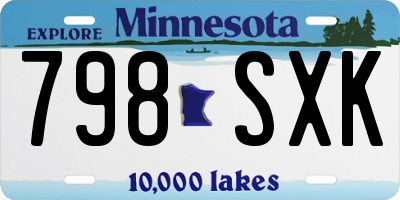 MN license plate 798SXK