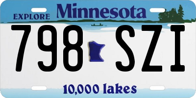 MN license plate 798SZI