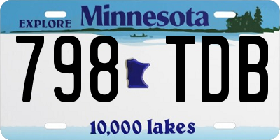 MN license plate 798TDB