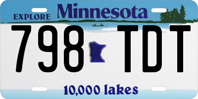 MN license plate 798TDT