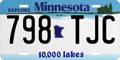MN license plate 798TJC