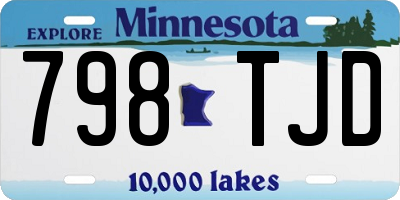 MN license plate 798TJD