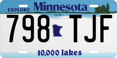 MN license plate 798TJF