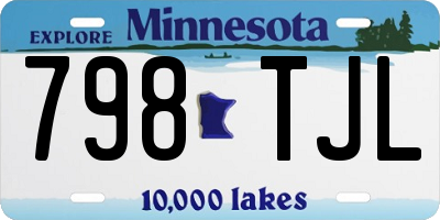 MN license plate 798TJL