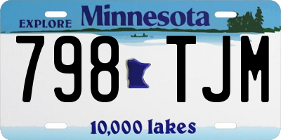 MN license plate 798TJM