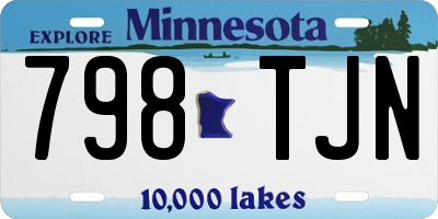 MN license plate 798TJN