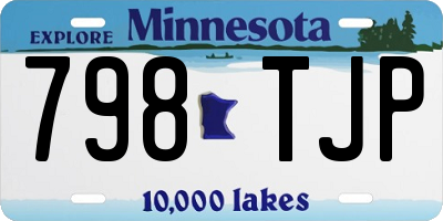 MN license plate 798TJP