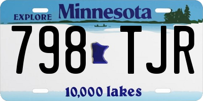 MN license plate 798TJR