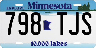 MN license plate 798TJS