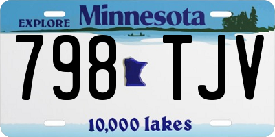 MN license plate 798TJV