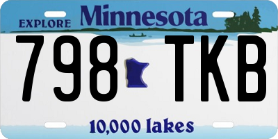 MN license plate 798TKB