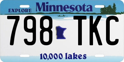 MN license plate 798TKC