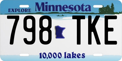 MN license plate 798TKE