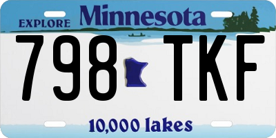 MN license plate 798TKF
