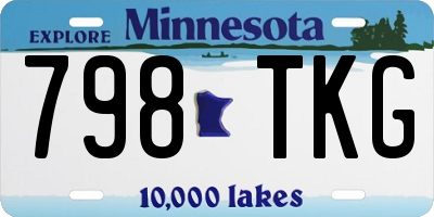 MN license plate 798TKG