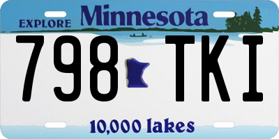 MN license plate 798TKI