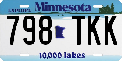 MN license plate 798TKK