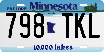 MN license plate 798TKL