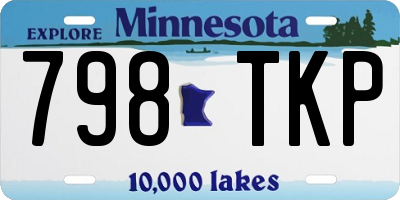 MN license plate 798TKP