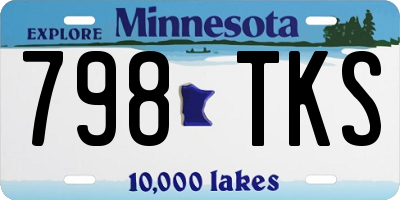 MN license plate 798TKS