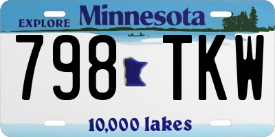 MN license plate 798TKW