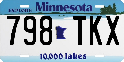 MN license plate 798TKX