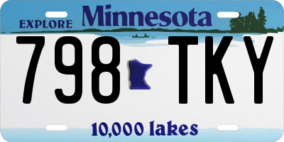 MN license plate 798TKY