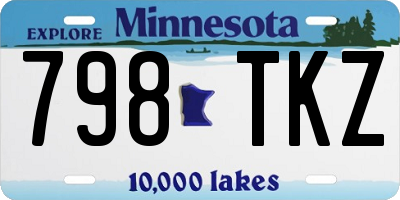 MN license plate 798TKZ