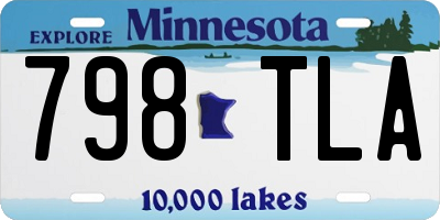 MN license plate 798TLA