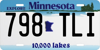 MN license plate 798TLI