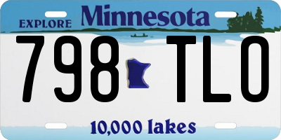 MN license plate 798TLO