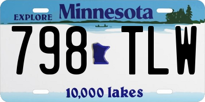 MN license plate 798TLW