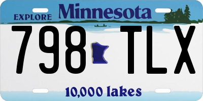 MN license plate 798TLX