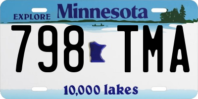 MN license plate 798TMA