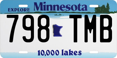 MN license plate 798TMB