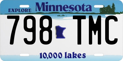 MN license plate 798TMC
