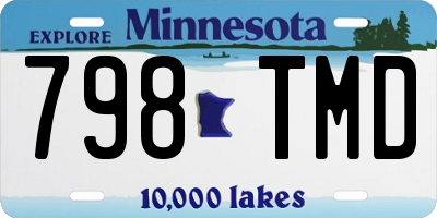 MN license plate 798TMD