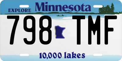 MN license plate 798TMF