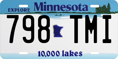MN license plate 798TMI