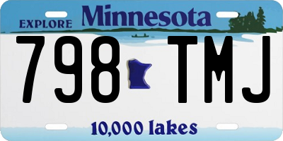 MN license plate 798TMJ