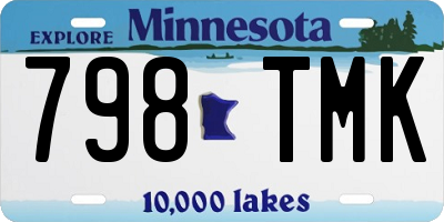 MN license plate 798TMK