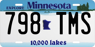 MN license plate 798TMS