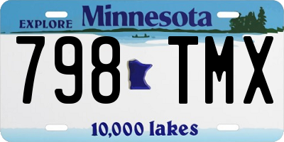 MN license plate 798TMX