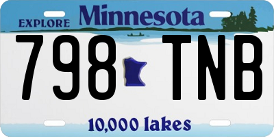 MN license plate 798TNB