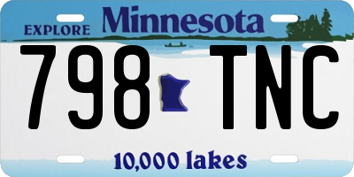 MN license plate 798TNC